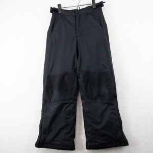 LL Bean Snow Pants Kids Size 8 Black Cold Buster Pants Adjustable Waist